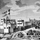 A contemporary drawing of Christiansborg Castle in Accra.